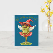 Carte Partir Pour Briser Les Cœurs Drôle De Grenouille S (Fleur jaune)