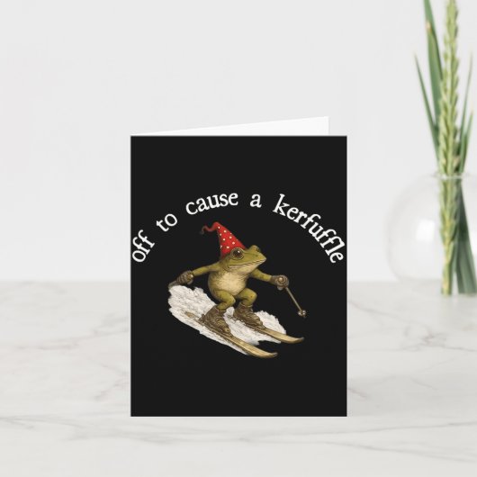 Carte Partir pour causer un chahut Drôle de grenouille m (Devant)