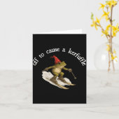 Carte Partir pour causer un chahut Drôle de grenouille m (Fleur jaune)