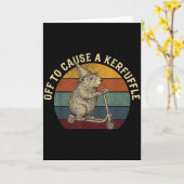 Carte Partir pour causer une agitation Funny Groundhog à (Fleur jaune)