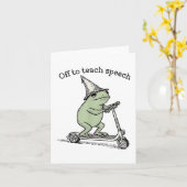Carte Partir Pour Enseigner Discours Slp Whimsical Frog (Fleur jaune)