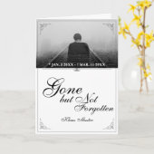 Carte Partis mais pas oubliés - Classique (Fleur jaune)