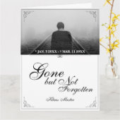 Carte Partis mais pas oubliés - Classique (Fleur jaune)