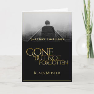 Carte Partis mais pas oubliés - Or foncé