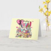 Carte Party Kittens 3e anniversaire Tshirts et cadeaux (Fleur jaune)