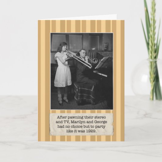 Carte Party Like It's 1929 Birthday Card (Devant)