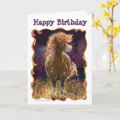 Carte Party Time Fire Horse (Fleur jaune)