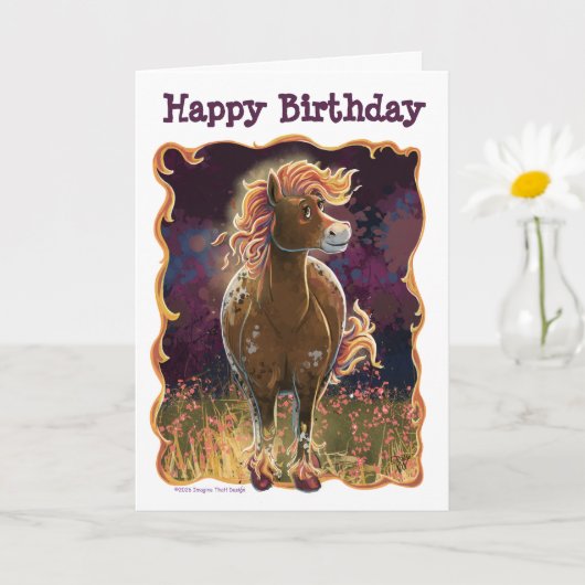 Carte Party Time Fire Horse (Petite plante)