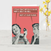 Carte Pas à notre table... (Fleur jaune)