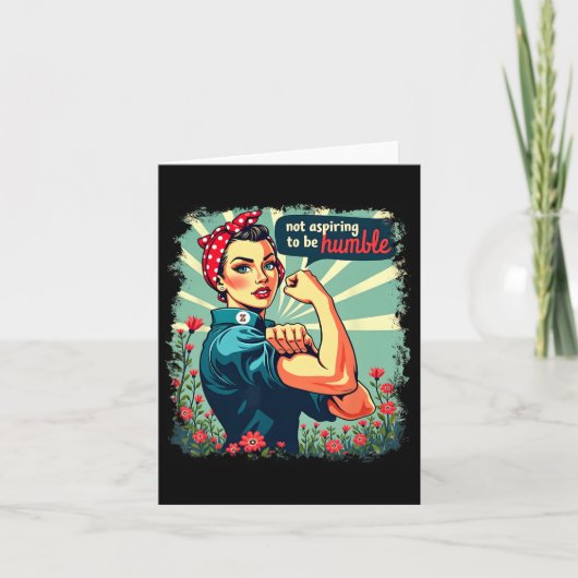 Carte Pas aspirer à être humble Kamala Harris féministe  (Devant)