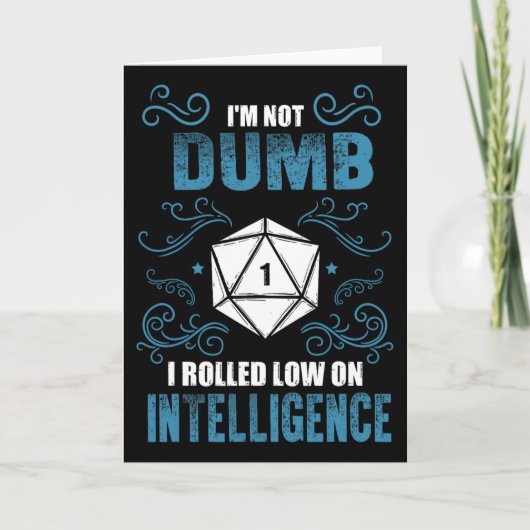 Carte Pas Bête - Joueur De Rpg À Faible Intelligence De (Devant)
