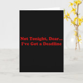Carte Pas ce soir chéri j'ai une échéance (Fleur jaune)