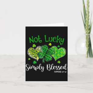 Carte Pas chanceux simplement béni Shamrock chrétien St
