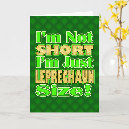 Carte Pas Courte, Juste Taille Leprechaun (Fleur jaune)