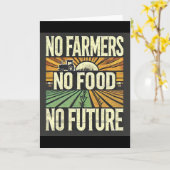 Carte Pas d'agriculteurs Pas de nourriture Pas d'avenir (Fleur jaune)