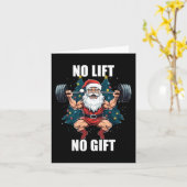 Carte Pas d'ascenseur Pas de cadeau Père Noël Gym Bodybu (Fleur jaune)