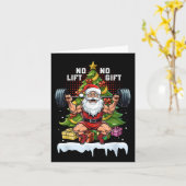 Carte Pas d'ascenseur Pas de cadeau Père Noël Gym Bodybu (Fleur jaune)