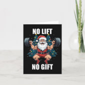 Carte Pas d'ascenseur Pas de cadeau Père Noël Gym Bodybu (Devant)