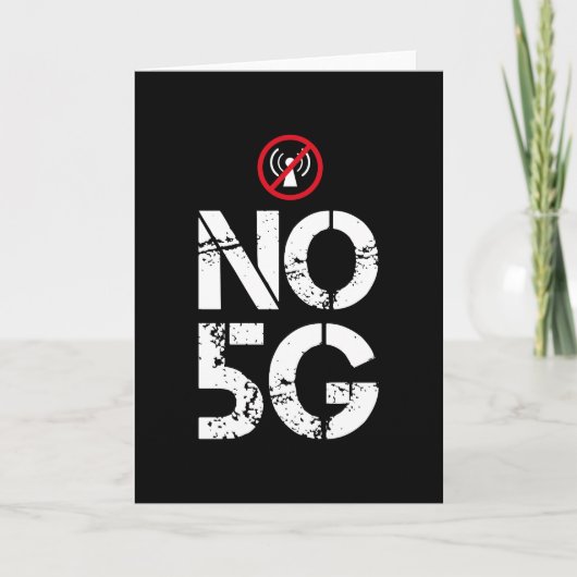 Carte Pas de 5G - Cadeau anti-rayonnement 5G (Devant)