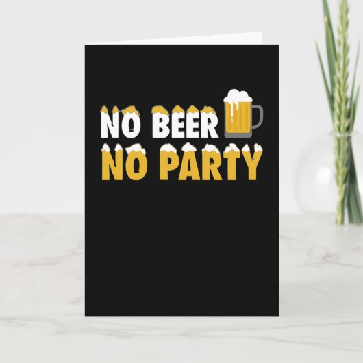 Carte Pas de bière Pas de fête (Devant)