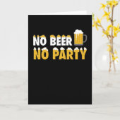 Carte Pas de bière Pas de fête (Fleur jaune)