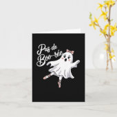 Carte Pas De Boo-rée Funny Ballet Ghosts Danse Halloween (Fleur jaune)