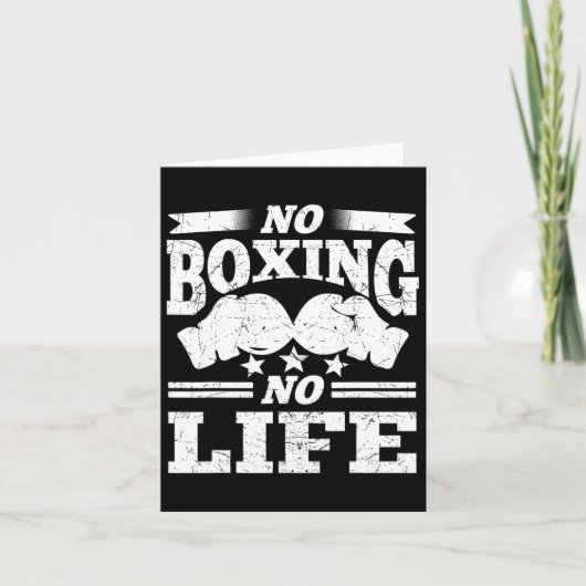 Carte Pas de boxe Pas de vie Gants de boxe Gants de boxe (Devant)