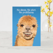 Carte Pas de chaussures Pas de chemise Pas de problème L (Fleur jaune)