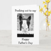 CARTE PAS DE CHEVAL AUTOUR DE "HAPPY FÊTE DES PÈRES" (Fleur jaune)