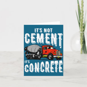 Carte Pas de ciment, c'est du béton Drôle de bétonnière