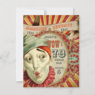 Carte Pas De Clowning, C'Est Vintage 70ème Anniversaire