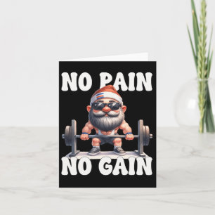 Carte Pas de douleur Pas de gain Fitness Gnome Amour Poi