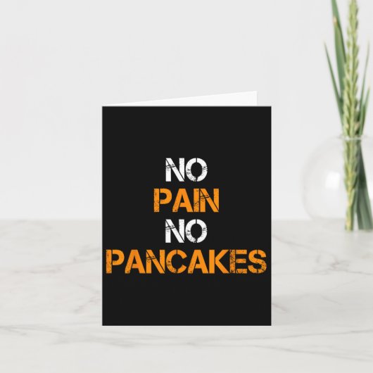 Carte Pas De Douleur Pas De Pancakes Gymnase Fitness Fit (Devant)