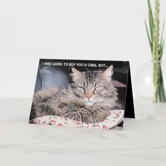 Carte Pas de gâteau d'anniversaire, ne peut pas se perme (Devant)