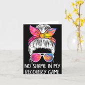 Carte Pas de honte dans mon jeu de récupération sobriété (Fleur jaune)