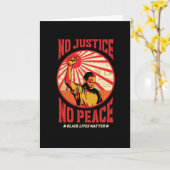 Carte pas de justice pour la paix (Fleur jaune)