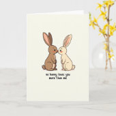 Carte Pas de Lapin ne t'aime plus que moi (Fleur jaune)