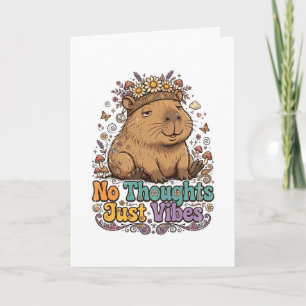 Carte Pas de pensées juste des vibes capybara