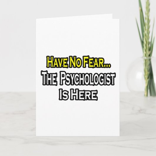 Carte Pas de peur...Le psychologue est là (Devant)