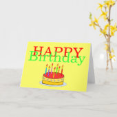 Carte Pas de place pour toutes les bougies drôle Joyeux  (Fleur jaune)