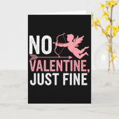 Carte Pas de Saint-Valentin, juste bien Anti Saint-Valen (Fleur jaune)