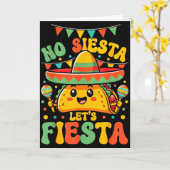 Carte Pas de sieste, faisons la fête Fun fête du Cinco D (Fleur jaune)