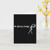 Carte Pas de ski aujourd'hui triste Stick Man (Fleur jaune)