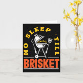 Carte Pas de sommeil jusqu'à Brisket Pitmaster Bbq Lover (Fleur jaune)
