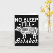 Carte Pas De Sommeil Til Brisket - Drôle Bbq Beef Cadeau (Fleur jaune)