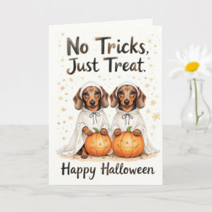 Carte Pas De Trucs Juste Traite Halloween Sweet Pup Duo