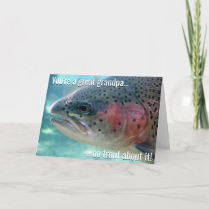 Carte Pas de truite sur It Fête des pères Card - Grand-p