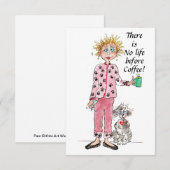 Carte Pas De Vie Avant Le Café Vieux Dire Dessin Vert (Devant / Derrière)