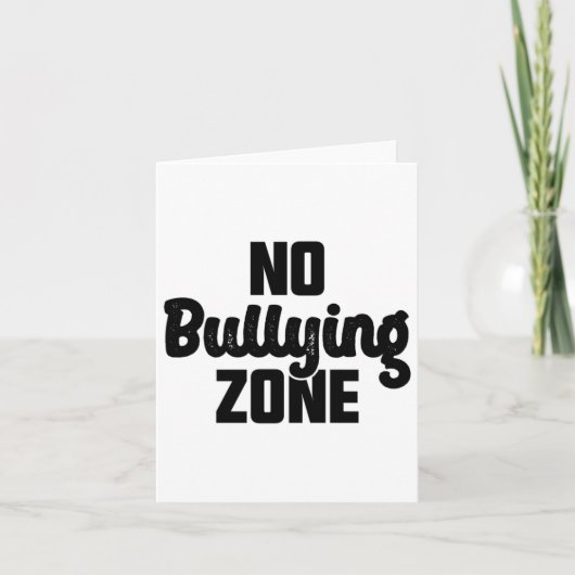Carte Pas de zone d'intimidation Arrêtez d'intimider Kin (Devant)
