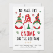 Carte Pas D'Endroit Comme Gnome Pour Les Fêtes Noël (Devant)